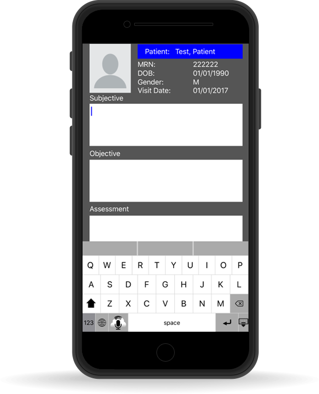 Fusion Narrate Keyboard App on a Mobile Phone