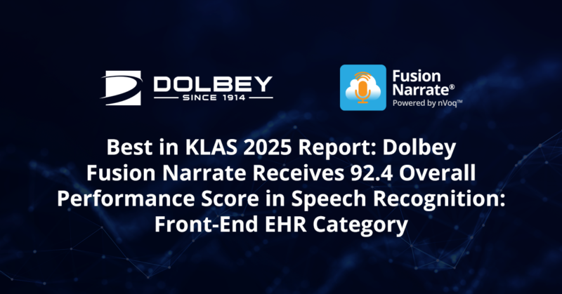 Fusion Narrate - Best in KLAS 2025
