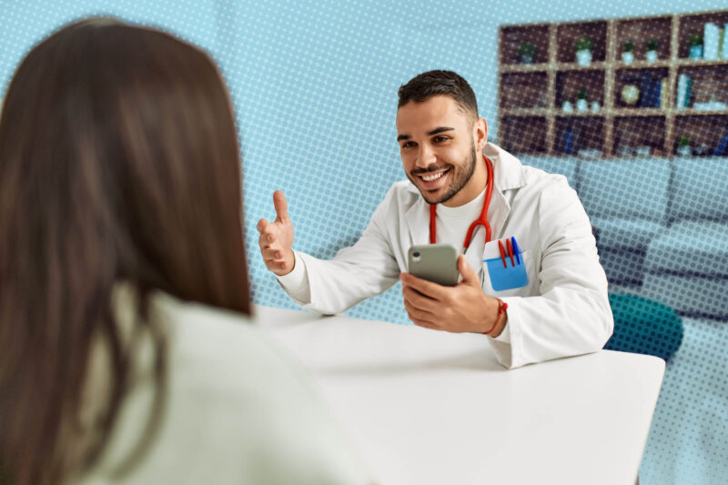 Doctor Conducting Patient Visit with Ambient Documentation